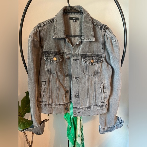 Fate Jackets & Blazers - Fate Faded black Jean jacket with puffy shoulders. Size Med